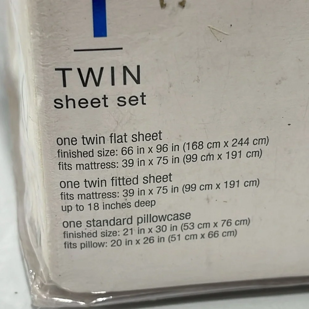 WAMSUTTA Expressions Jersey Knit Cotton Twin Sheet Set ecru ivory NEW